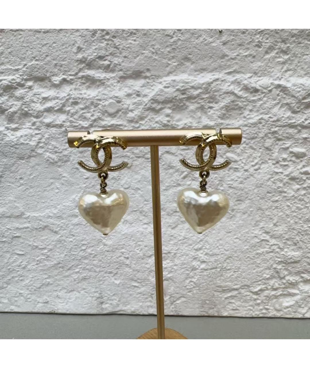 CHANEL Золотые металлические серьги, фото 5