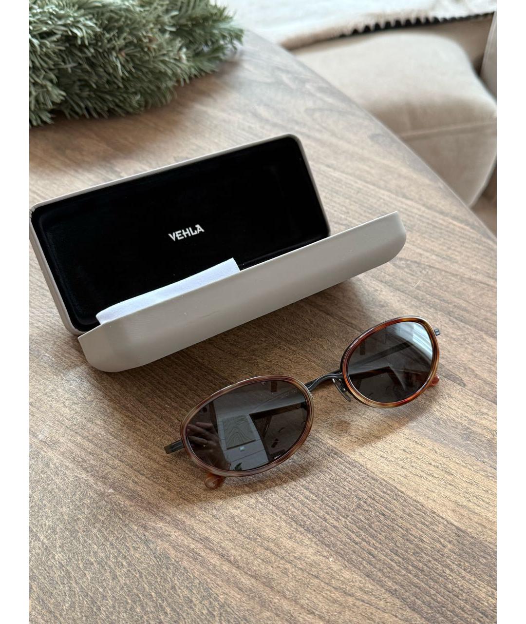 Vehla Коричневые металлические солнцезащитные очки, фото 3