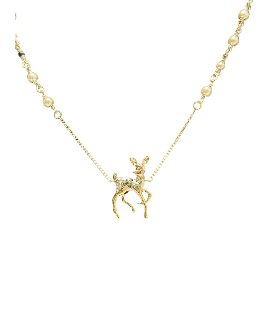 CHANEL Золотое металлическое колье, фото 1