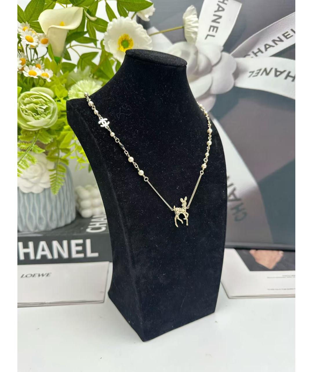 CHANEL Золотое металлическое колье, фото 2