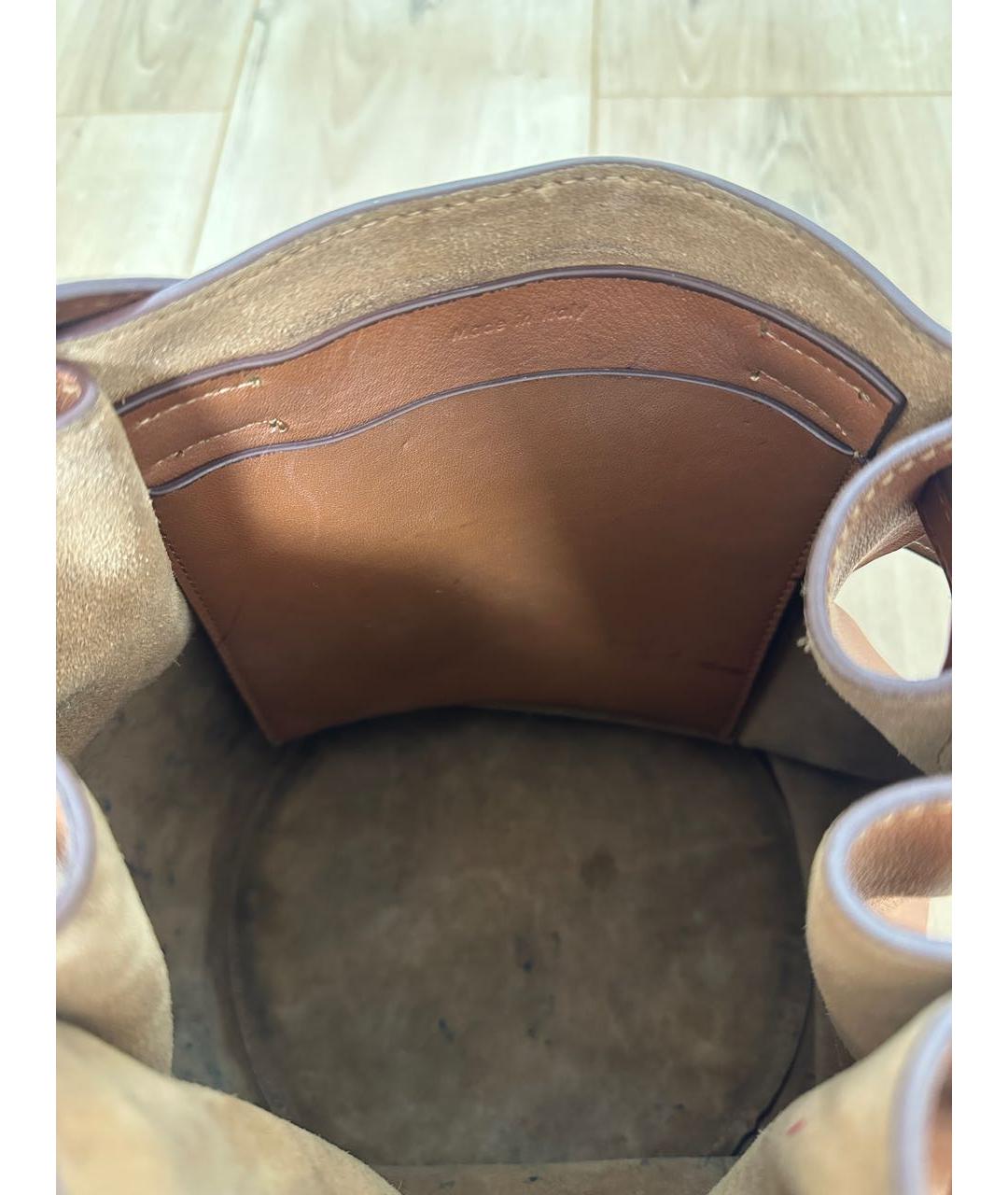 CELINE Коричневая кожаная сумка через плечо, фото 5