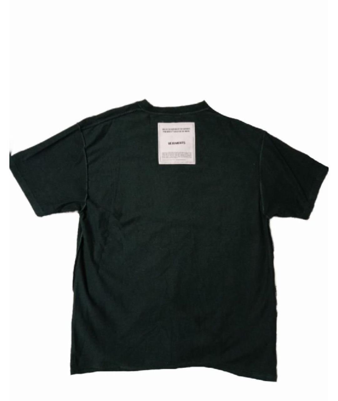 VETEMENTS Зеленая хлопковая футболка, фото 2