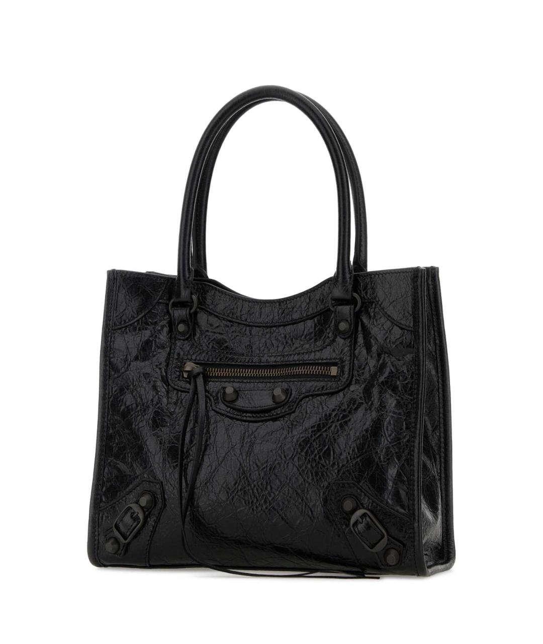 BALENCIAGA Черная бархатная сумка тоут, фото 2