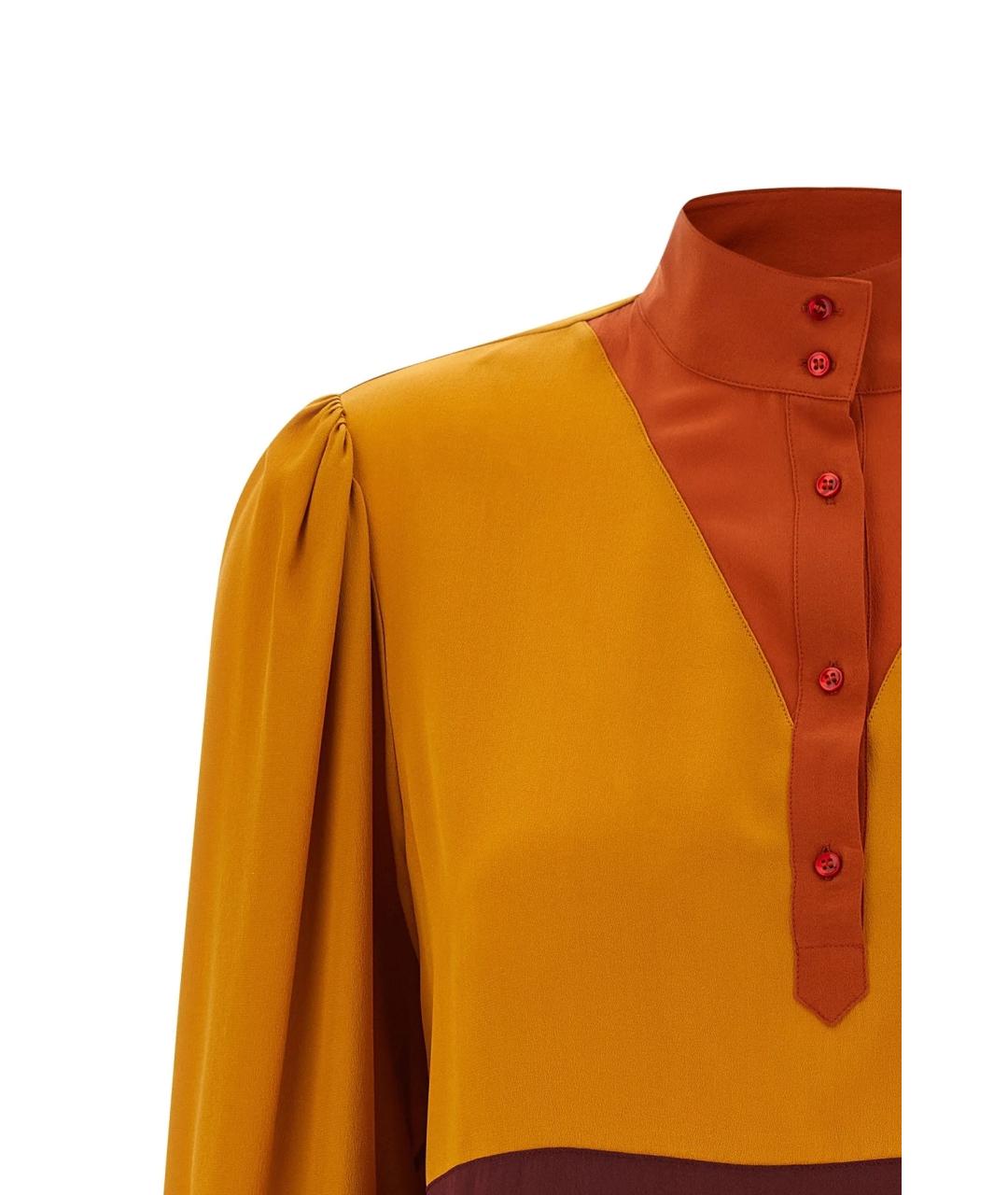 SAINT LAURENT Мульти шелковая блузы, фото 3