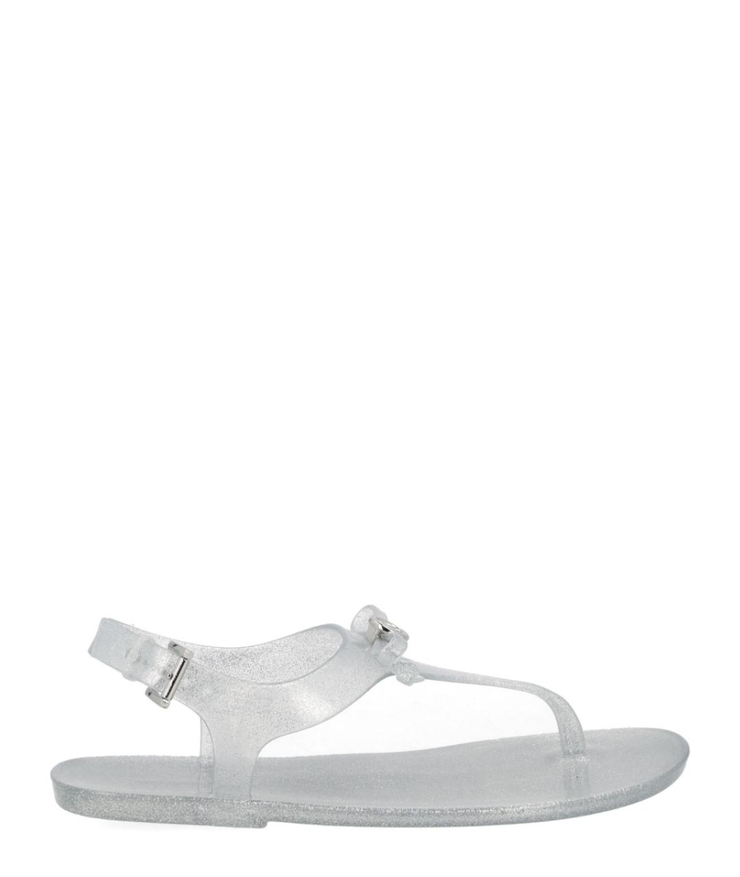 MICHAEL KORS Серебряные резиновые сандалии, фото 1