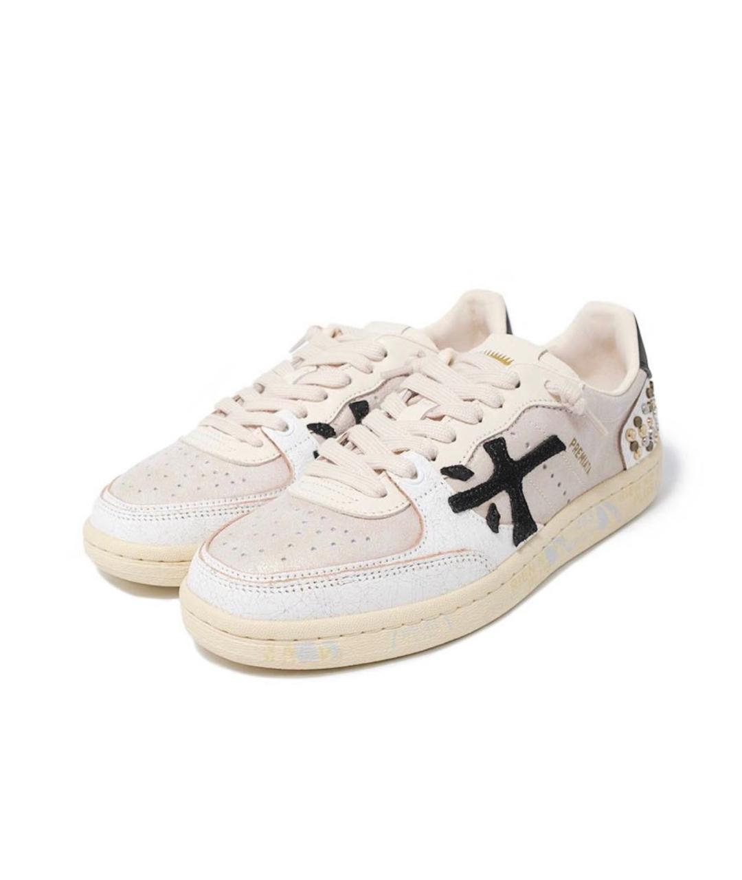 PREMIATA Бежевые замшевые кроссовки, фото 2