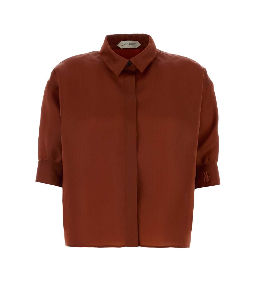 ALBERTA FERRETTI Красная шелковая рубашка, фото 1