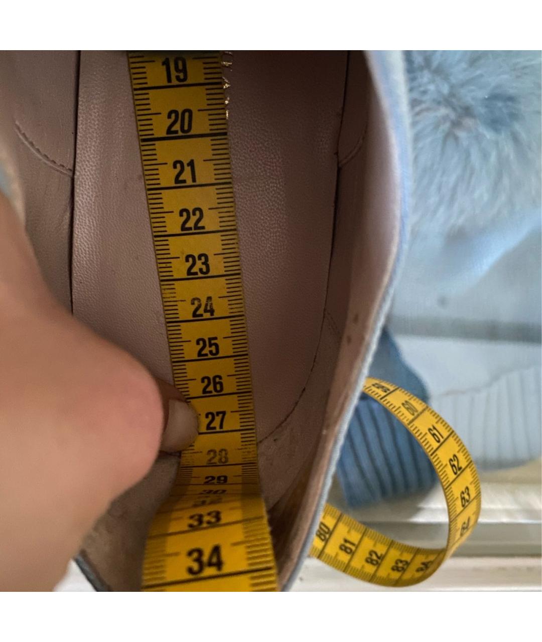 ERMANNO SCERVINO Голубые текстильные брогги и оксфорды, фото 8