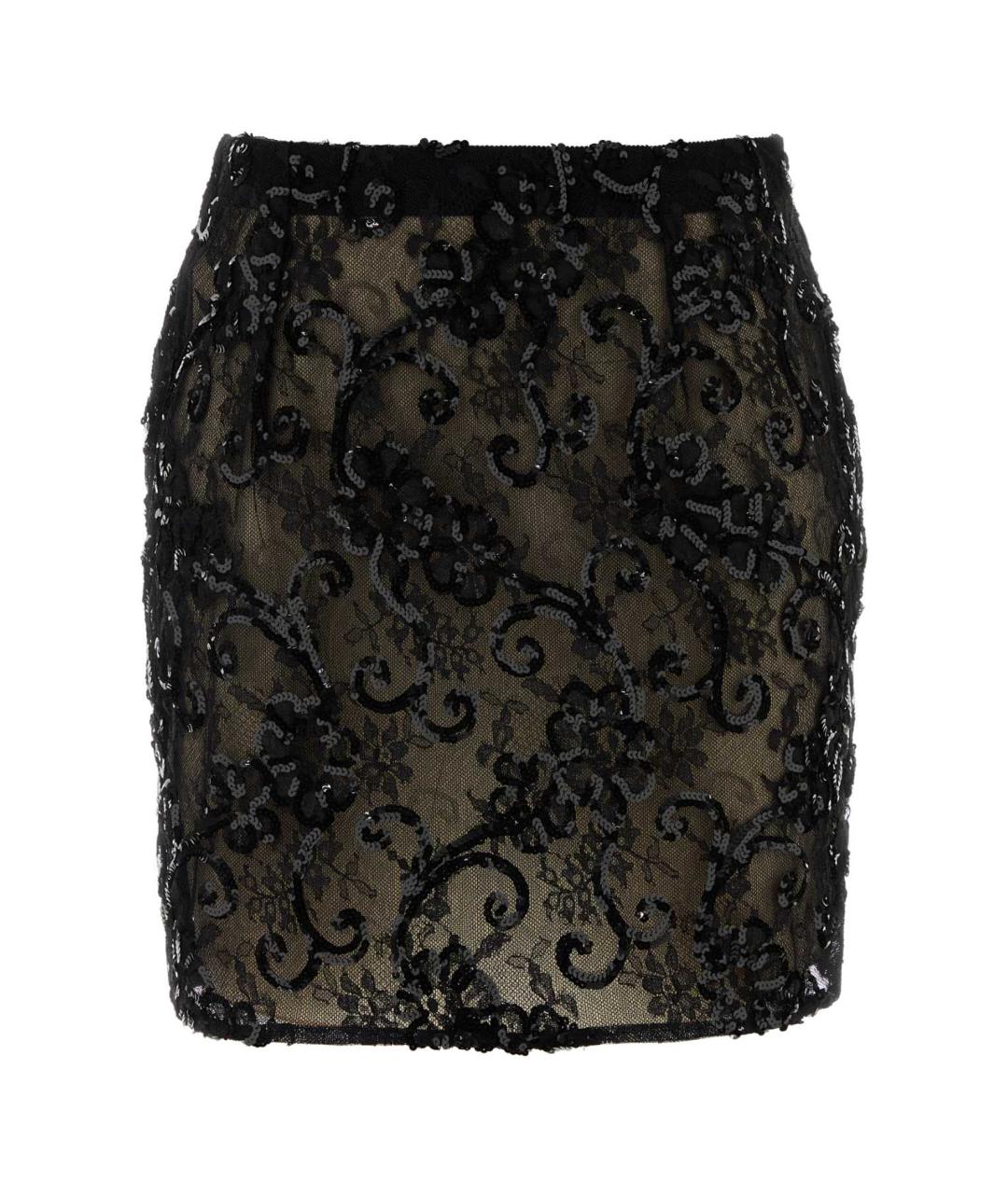 ALESSANDRA RICH Черная полиэстеровая юбка мини, фото 1