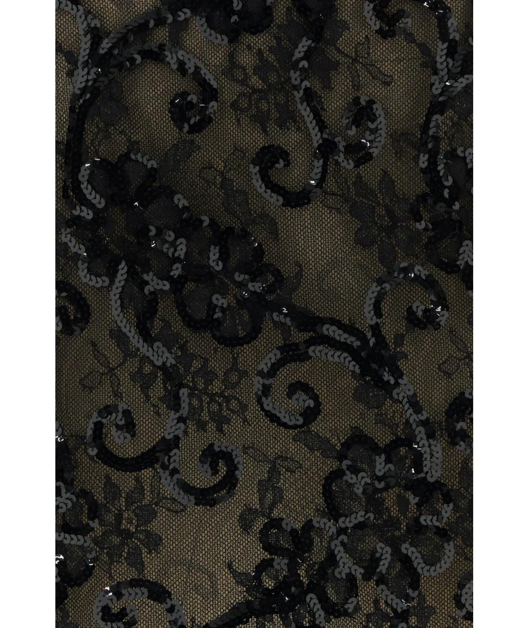 ALESSANDRA RICH Черная полиэстеровая юбка мини, фото 3