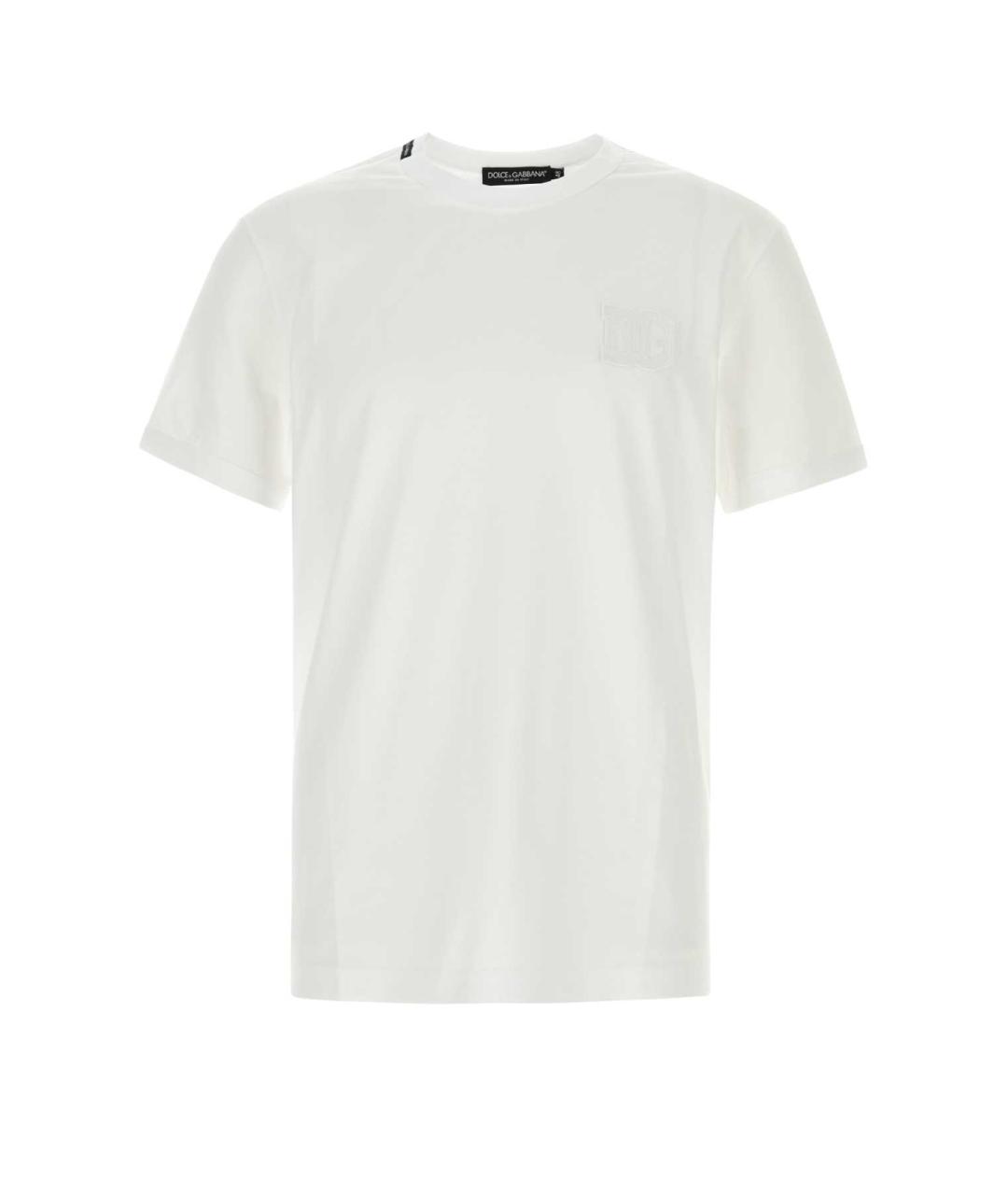 DOLCE&GABBANA Белая хлопковая футболка, фото 1