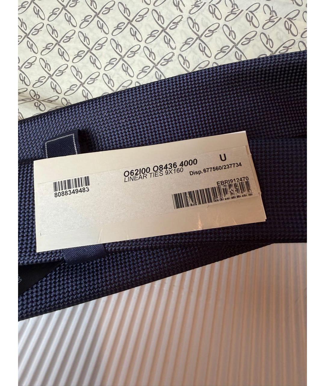 BRIONI Синий шелковый галстук, фото 6