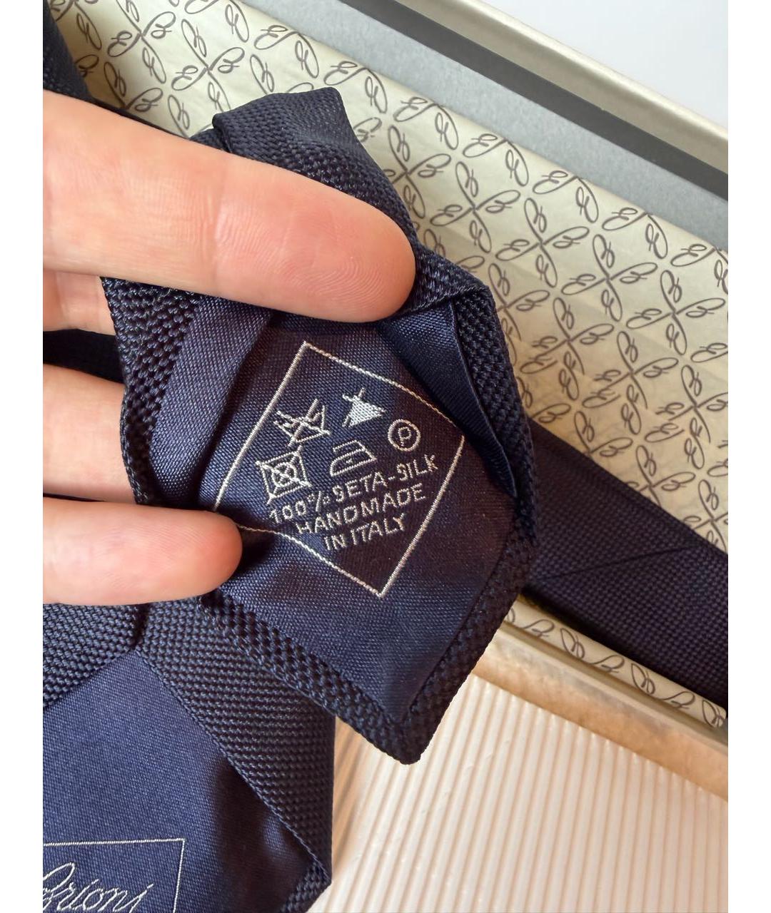 BRIONI Синий шелковый галстук, фото 5