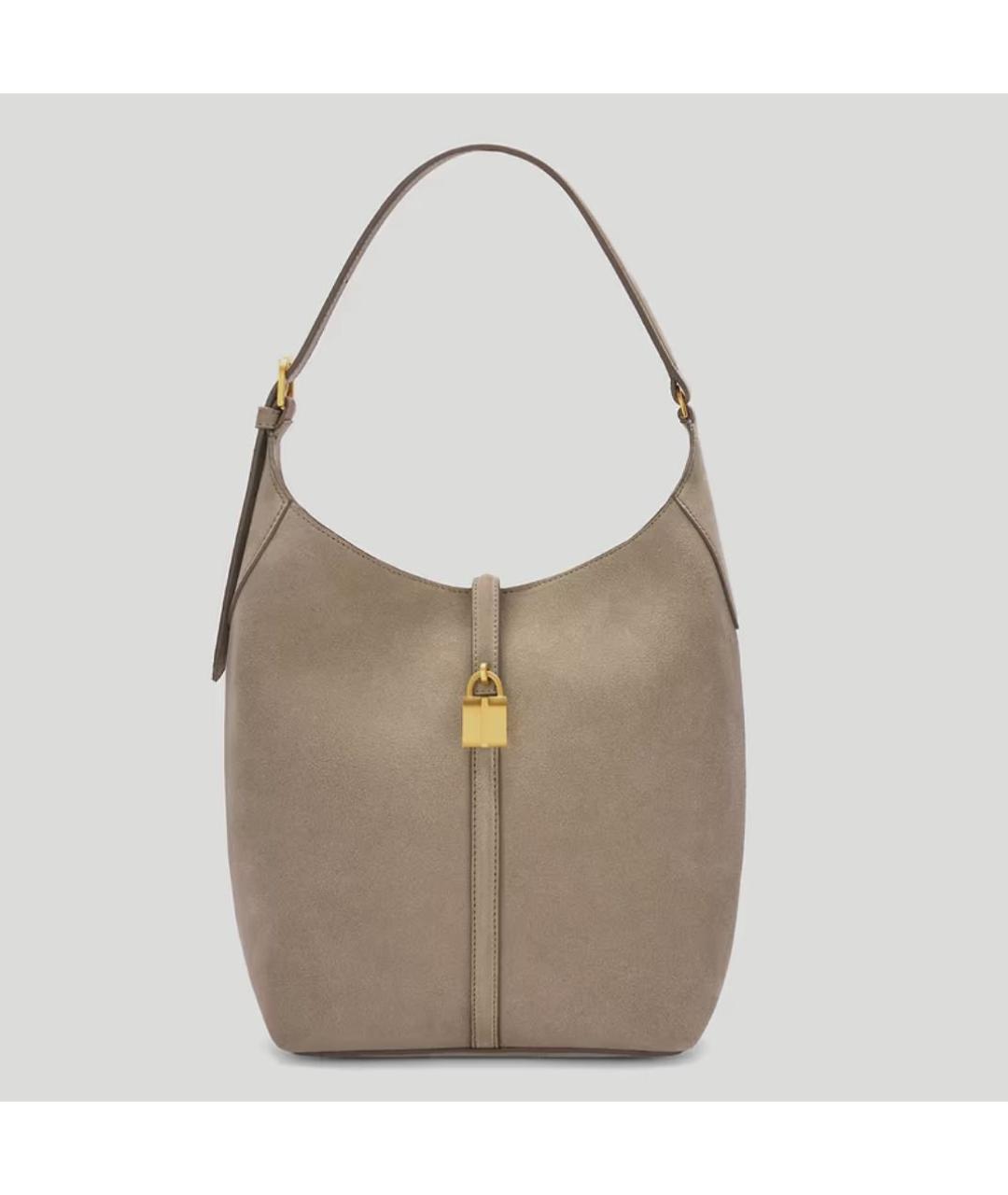 DEMELLIER Бежевая замшевая сумка тоут, фото 5