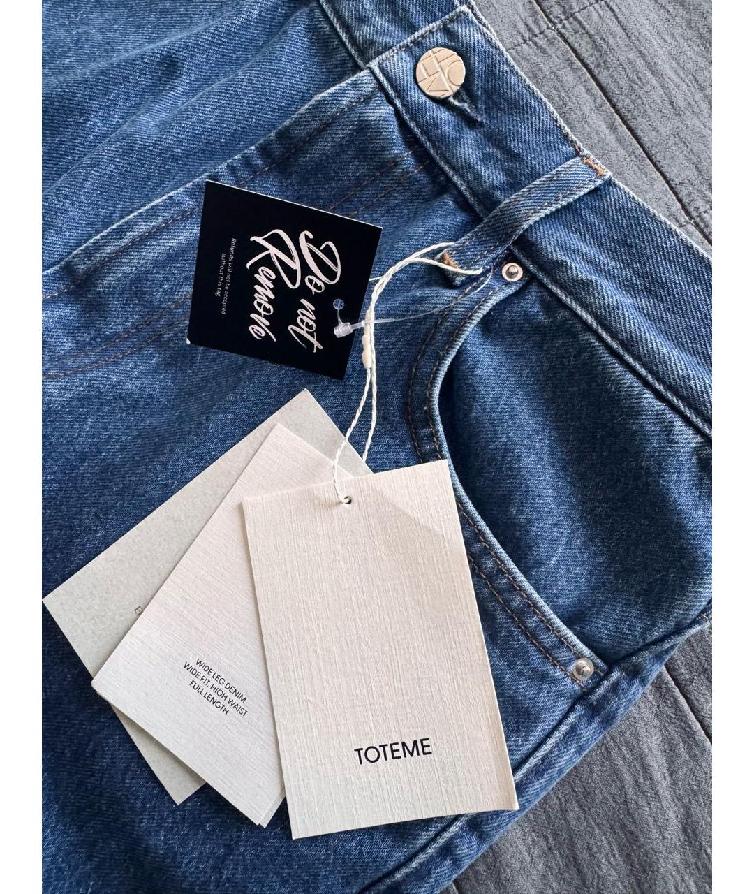 TOTEME Синие хлопковые джинсы клеш, фото 4