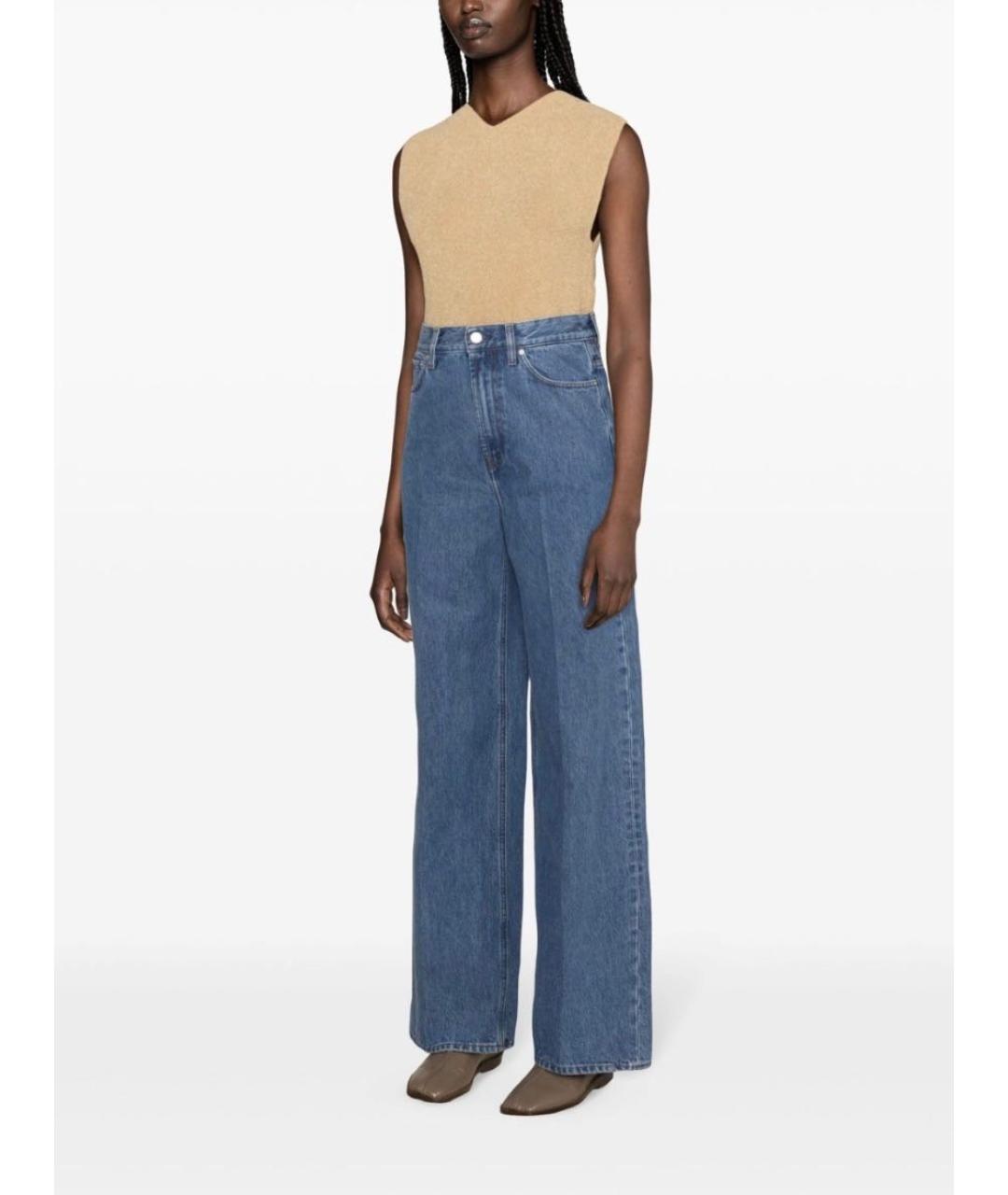 TOTEME Синие хлопковые джинсы клеш, фото 2