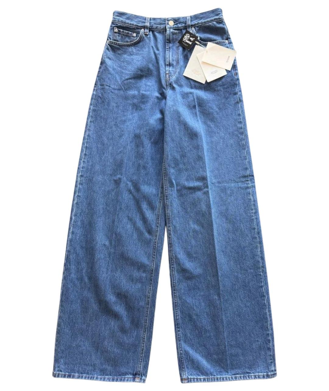 TOTEME Синие хлопковые джинсы клеш, фото 1