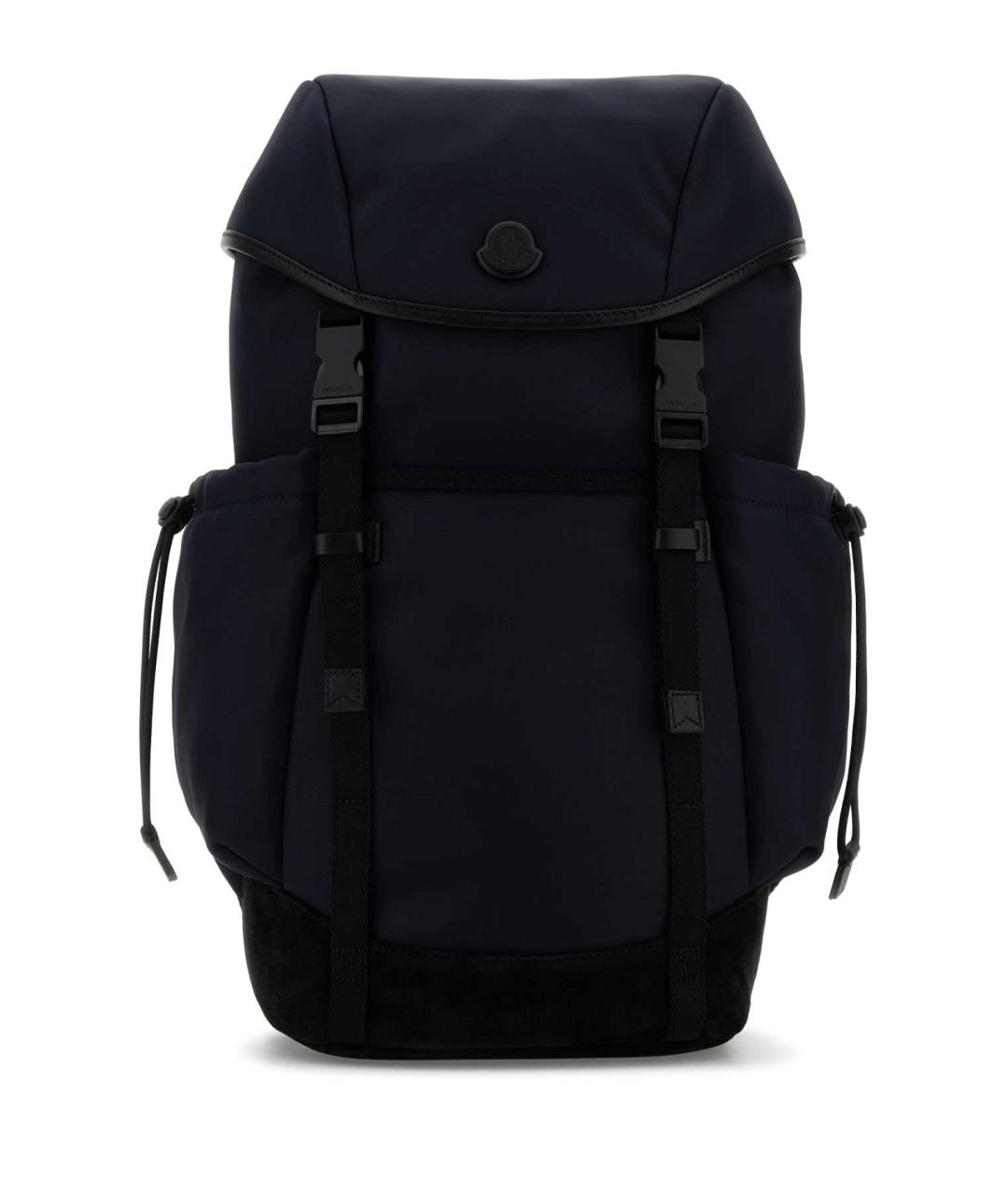 MONCLER Темно-синий синтетический рюкзак, фото 1