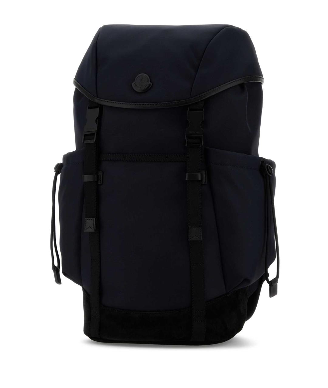 MONCLER Темно-синий синтетический рюкзак, фото 2