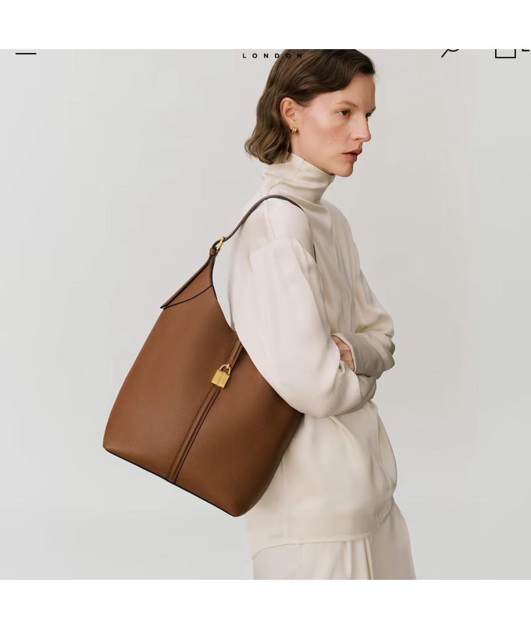 DEMELLIER Коричневая кожаная сумка тоут, фото 2