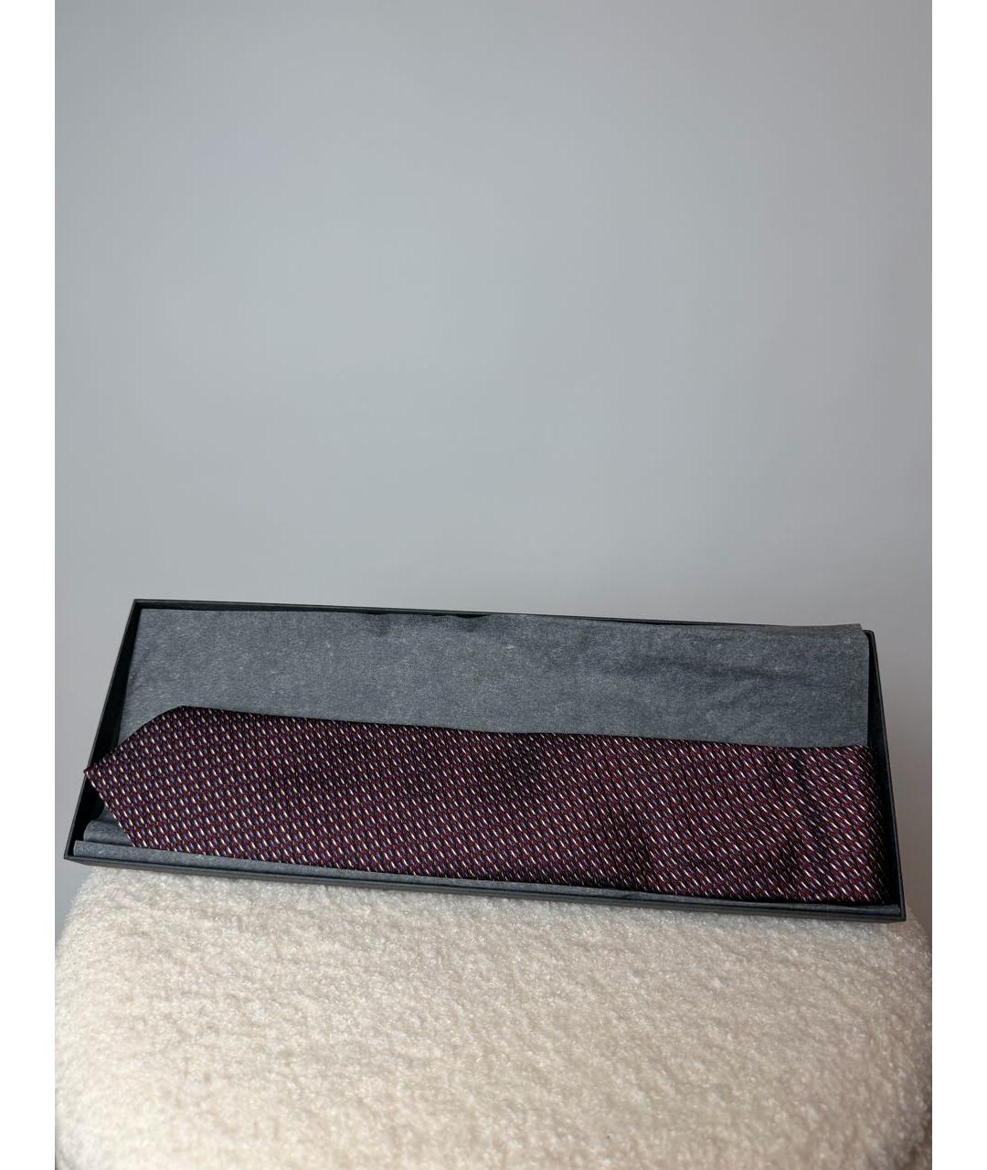 ERMENEGILDO ZEGNA XXX Бордовый шелковый галстук, фото 2