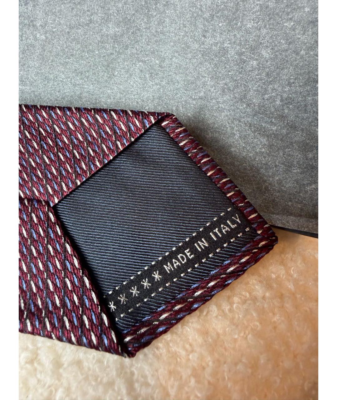ERMENEGILDO ZEGNA XXX Бордовый шелковый галстук, фото 4