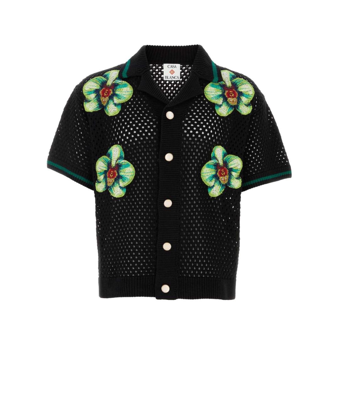 CASABLANCA Черная хлопковая кэжуал рубашка, фото 1