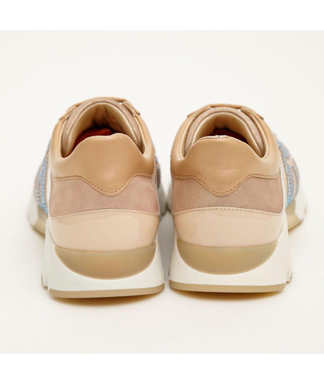 RENE CAOVILLA Розовые кожаные кроссовки, фото 4