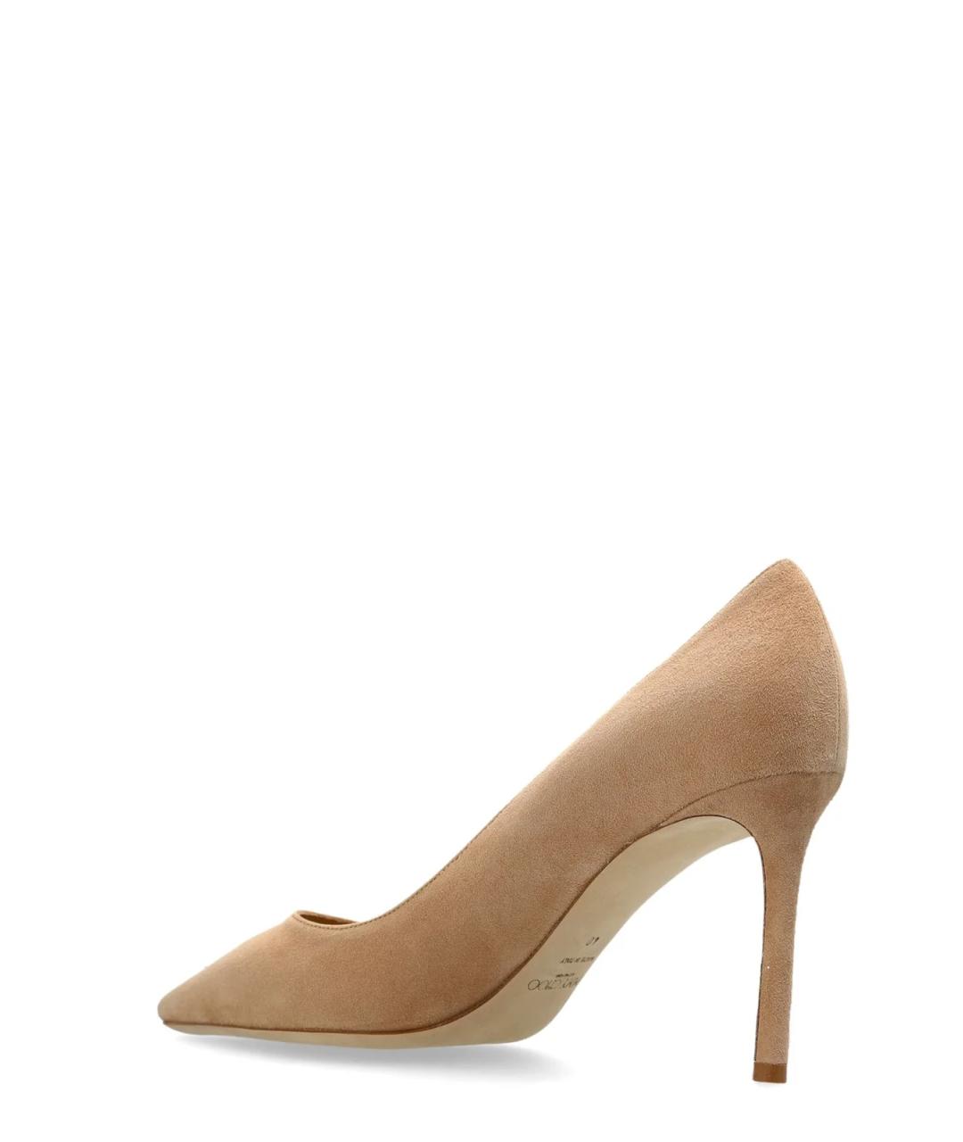 JIMMY CHOO Бежевые замшевые туфли, фото 3