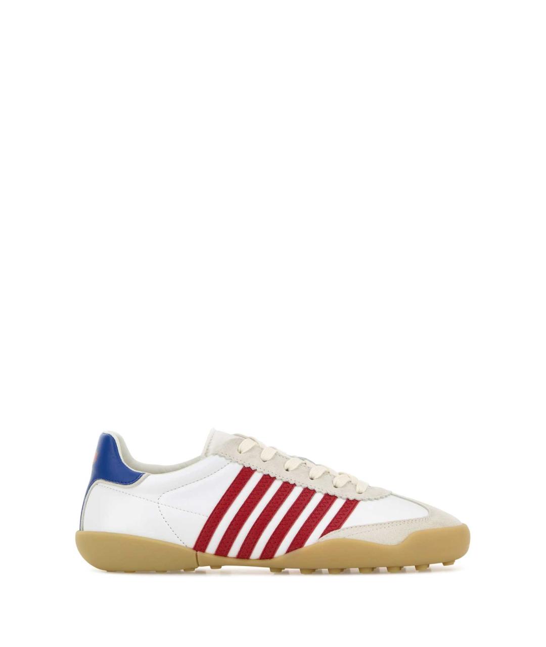 DSQUARED2 Белые кожаные низкие кроссовки / кеды, фото 1