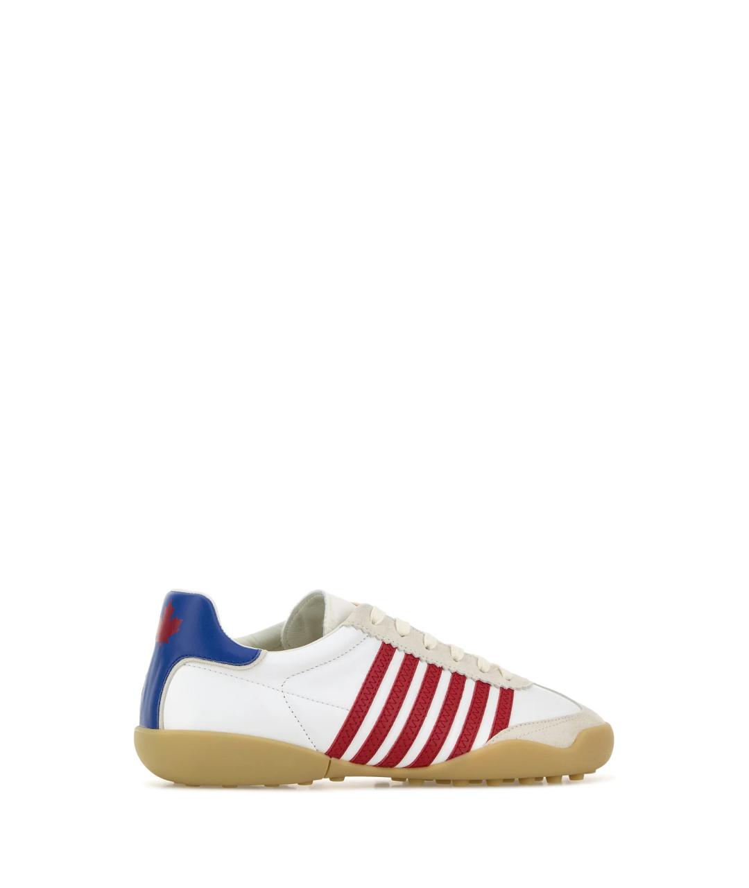 DSQUARED2 Белые кожаные низкие кроссовки / кеды, фото 3