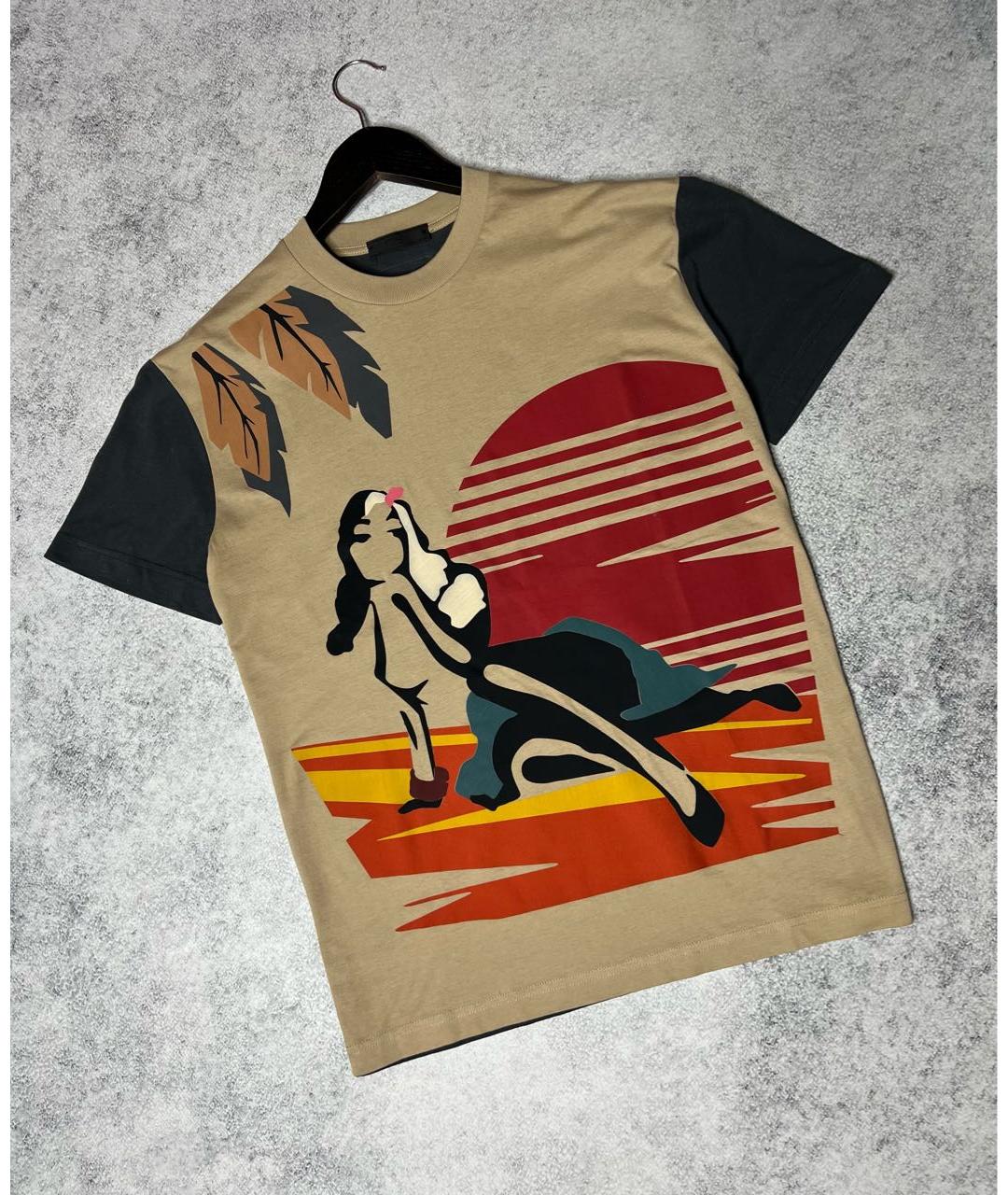 PRADA Мульти хлопковая футболка, фото 8