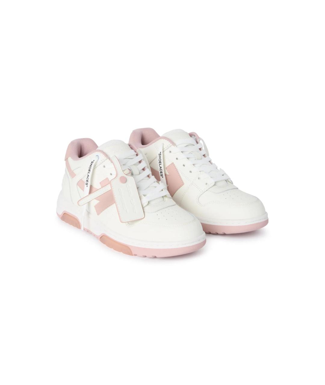 OFF-WHITE Белые кожаные кроссовки, фото 4