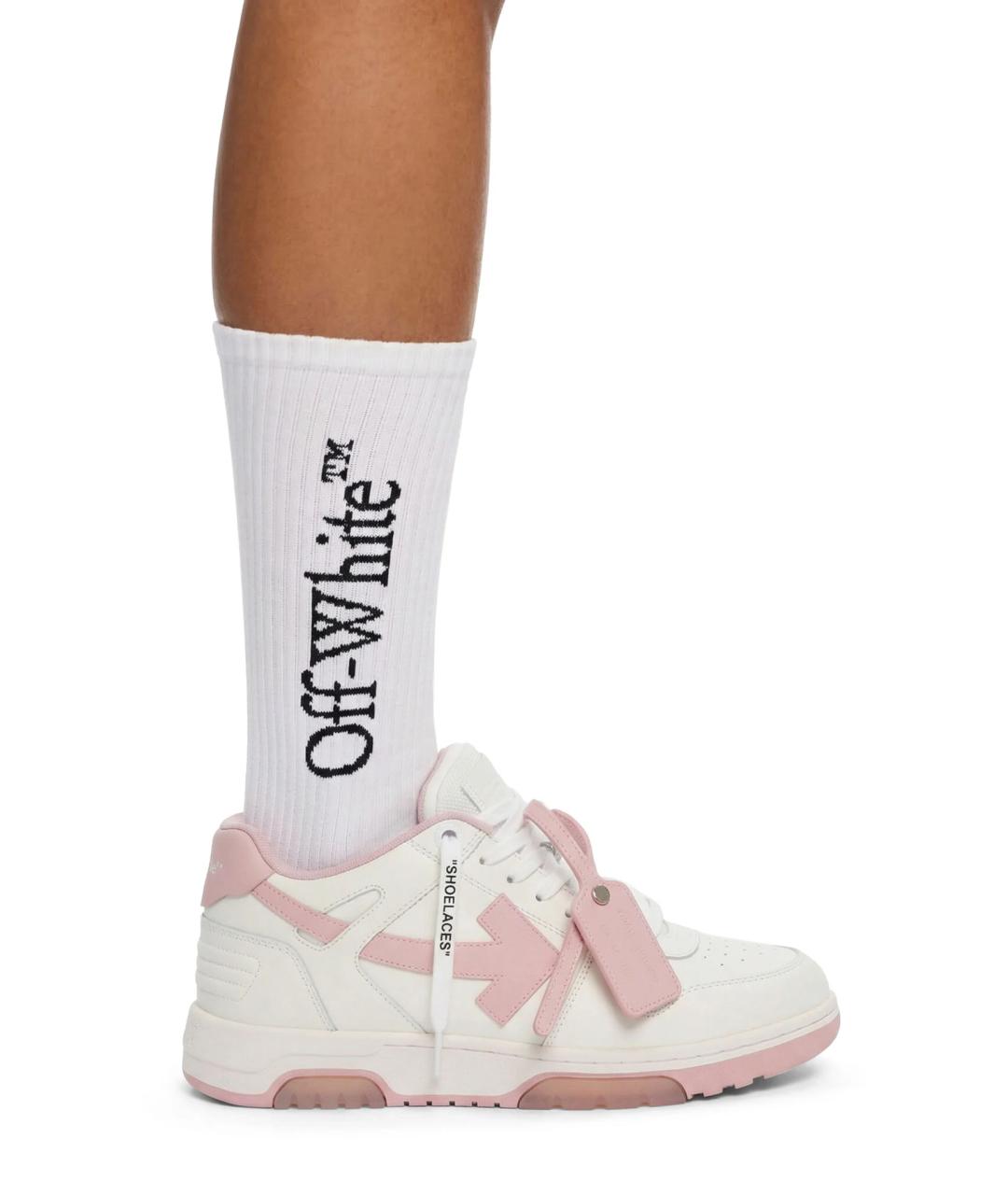 OFF-WHITE Белые кожаные кроссовки, фото 3