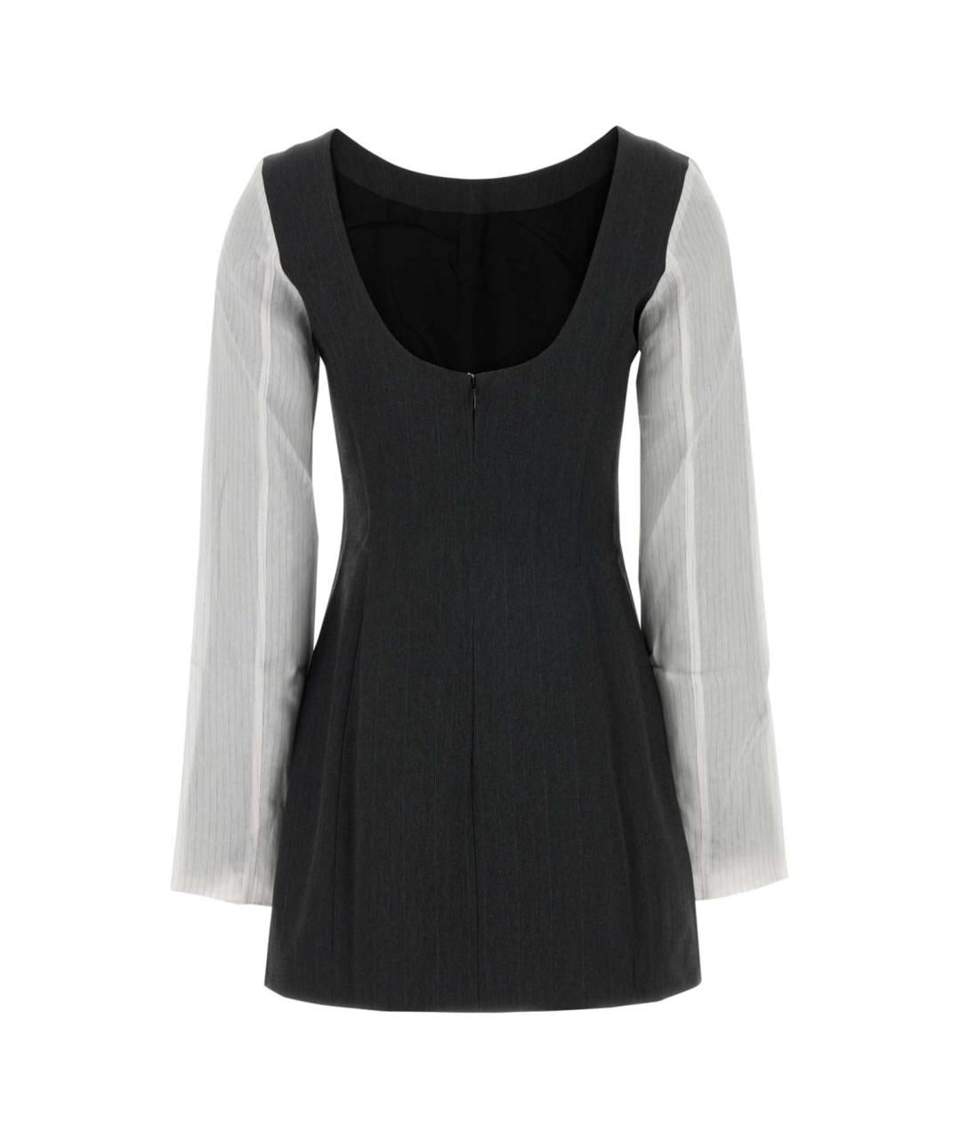 OUR LEGACY Черное полиэстеровое повседневное платье, фото 2