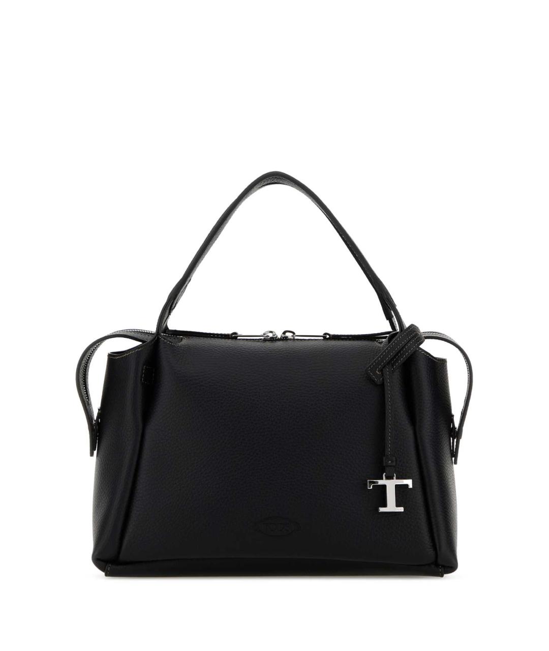 TOD'S Черная кожаная сумка с короткими ручками, фото 1