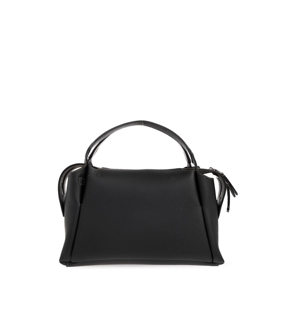 TOD'S Черная кожаная сумка с короткими ручками, фото 4