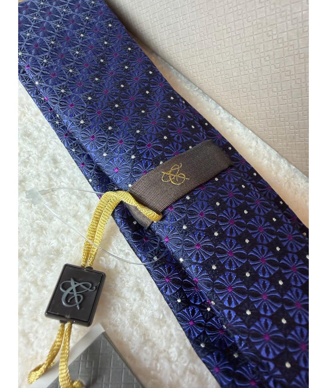 CANALI Синий шелковый галстук, фото 8