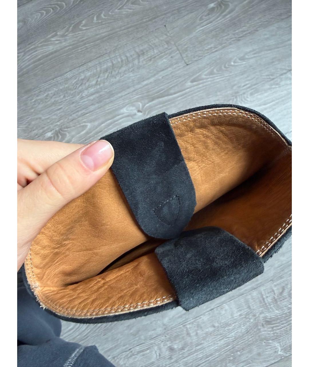 ISABEL MARANT Темно-синие замшевые сапоги, фото 5