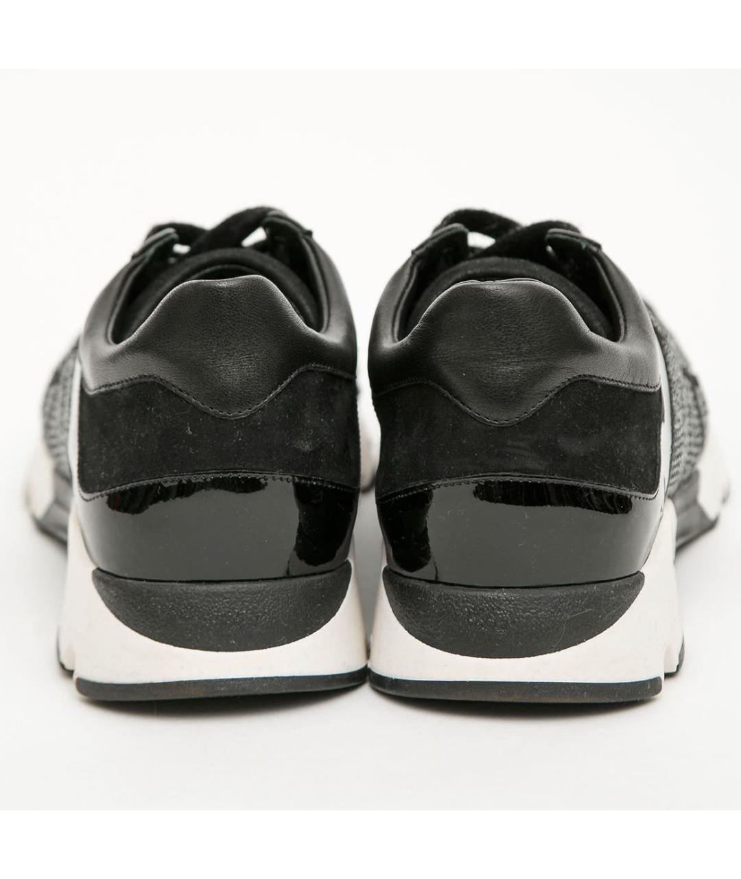 RENE CAOVILLA Черные кожаные кроссовки, фото 3