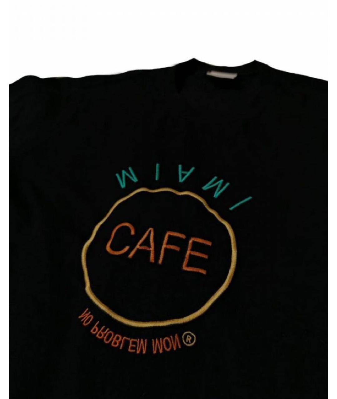 VETEMENTS Черная хлопковая футболка, фото 3