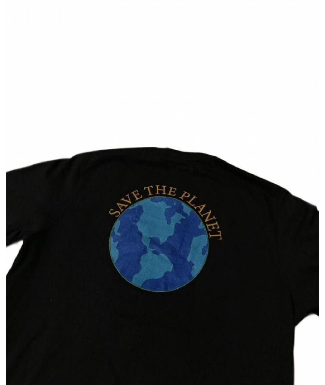 VETEMENTS Черная хлопковая футболка, фото 4