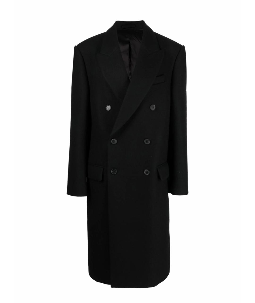 WARDROBE.NYC Черное шерстяное пальто, фото 1