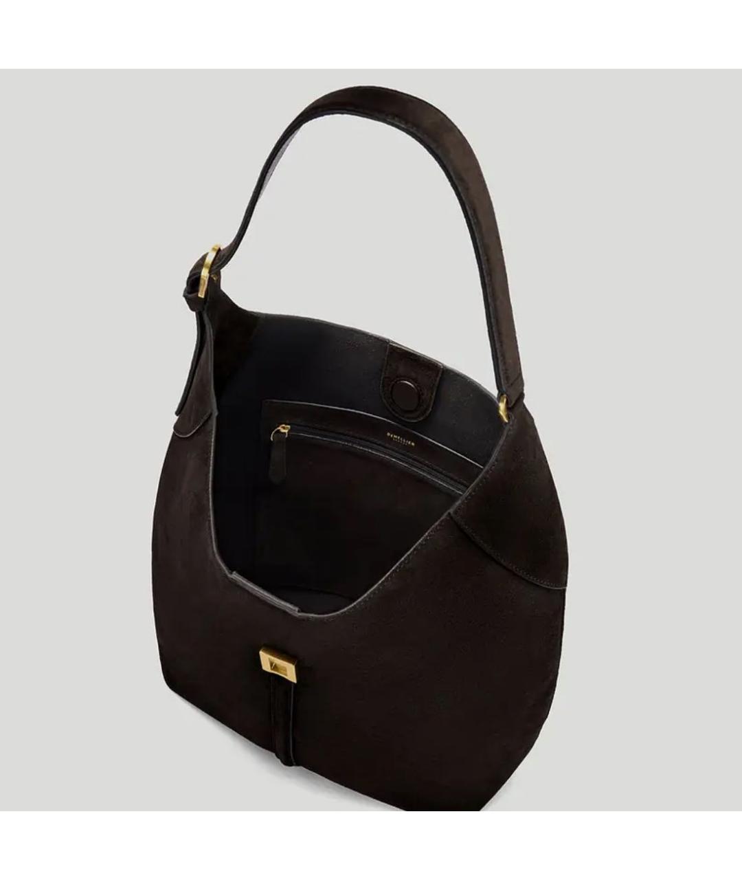 DEMELLIER Коричневая замшевая сумка тоут, фото 2