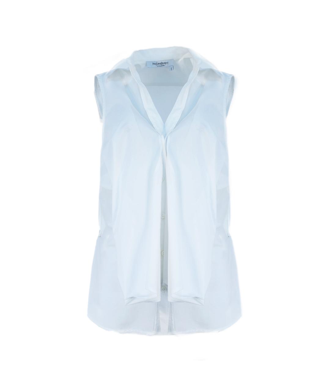 SAINT LAURENT Белая хлопковая блузы, фото 1