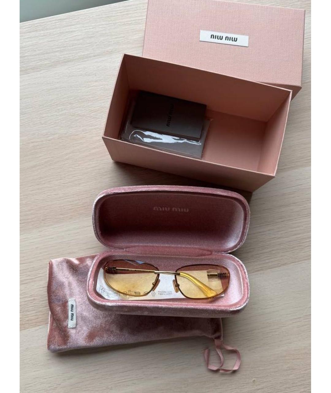 MIU MIU Металлические солнцезащитные очки, фото 4