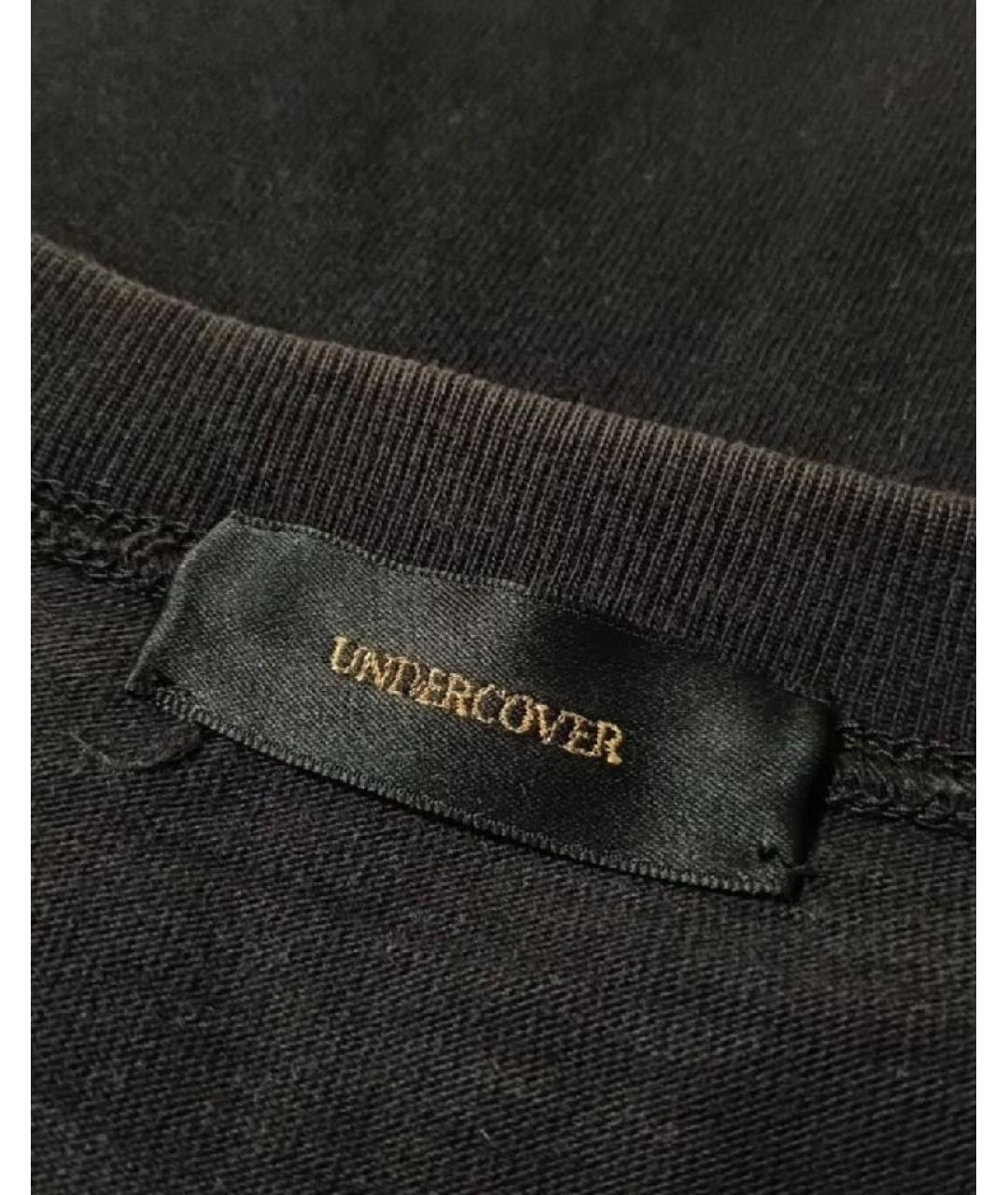 UNDERCOVER Черная хлопковая футболка, фото 5