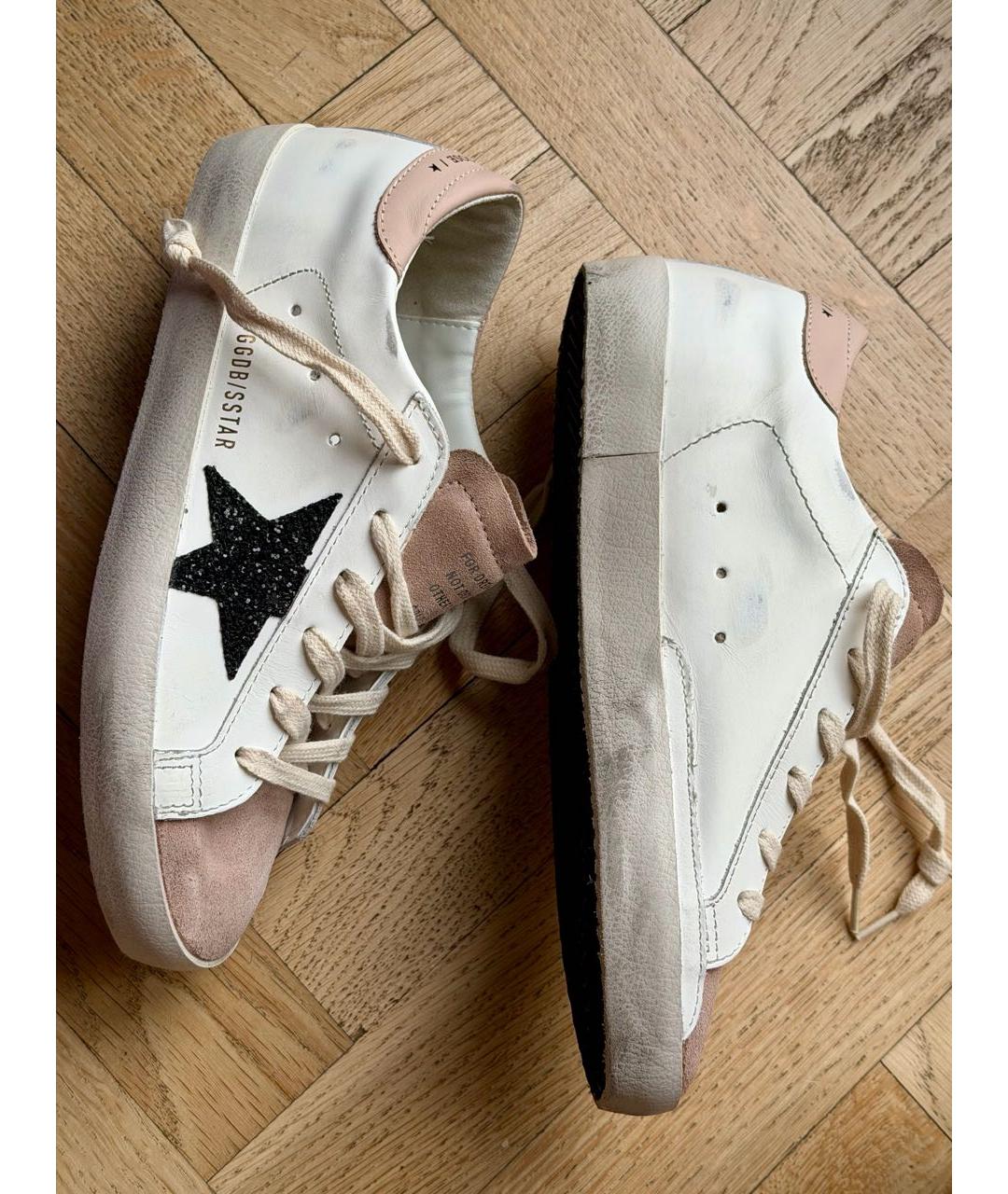 GOLDEN GOOSE Белые кожаные кеды, фото 8
