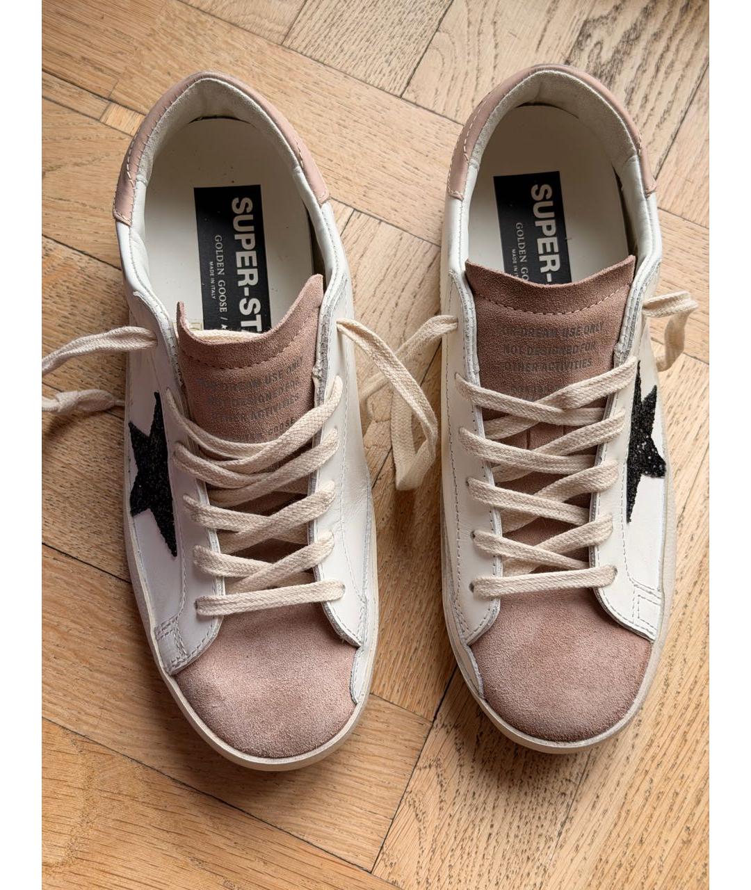 GOLDEN GOOSE Белые кожаные кеды, фото 7