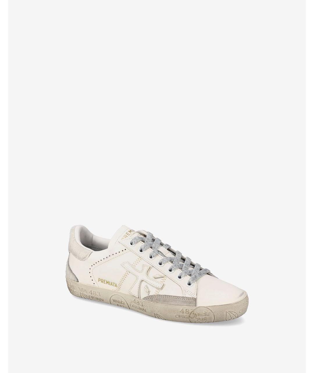 PREMIATA Белые кожаные кроссовки, фото 2
